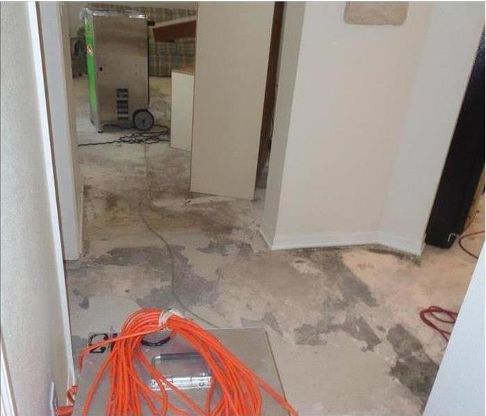 water damage on floors