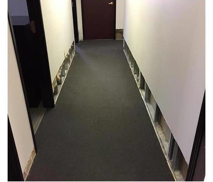 hallway with flood cut